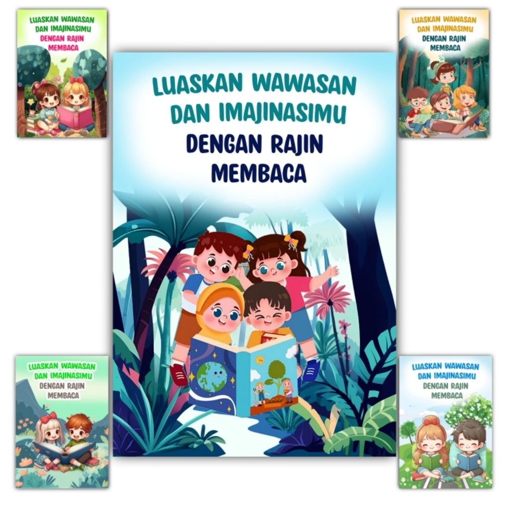 Hiasan dinding Quotes LUASKAN WAWASAN DAN IMAJINASIMU DENGAN RAJIN MEMBACA gantungan dinding kata ka
