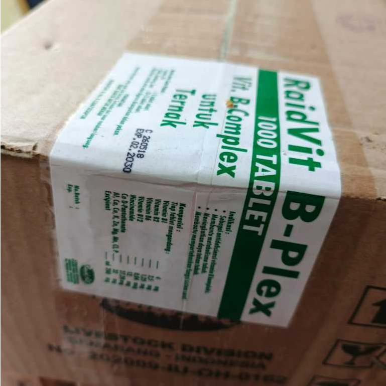 SEDUS/1 BOX BECOMP TABLET ISI 20 SACHET/BUNGKUS KEMASAN 1000 TABLET VITAMIN B KOMPLEX TERNAK