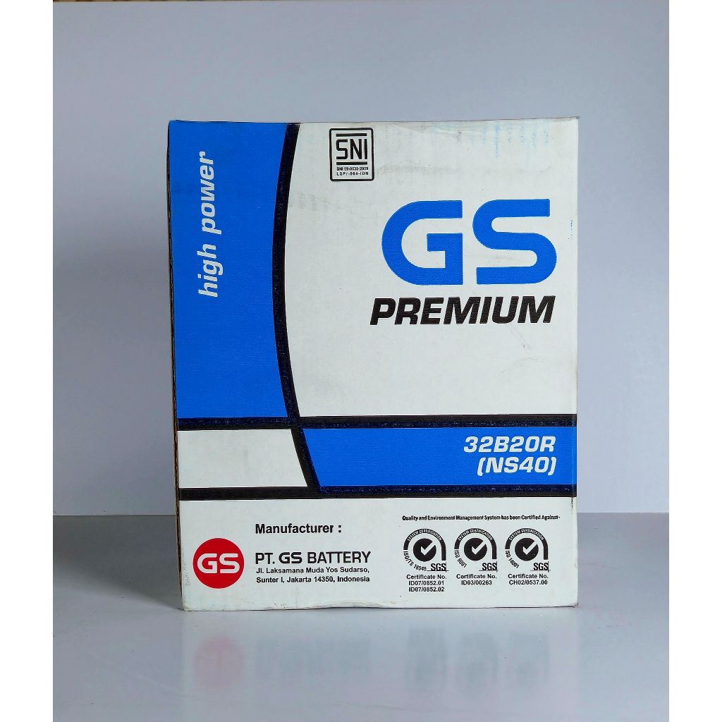 GS Astra Aki Otomotif Mobil Premium Basah 32B20R NS40 32 AH