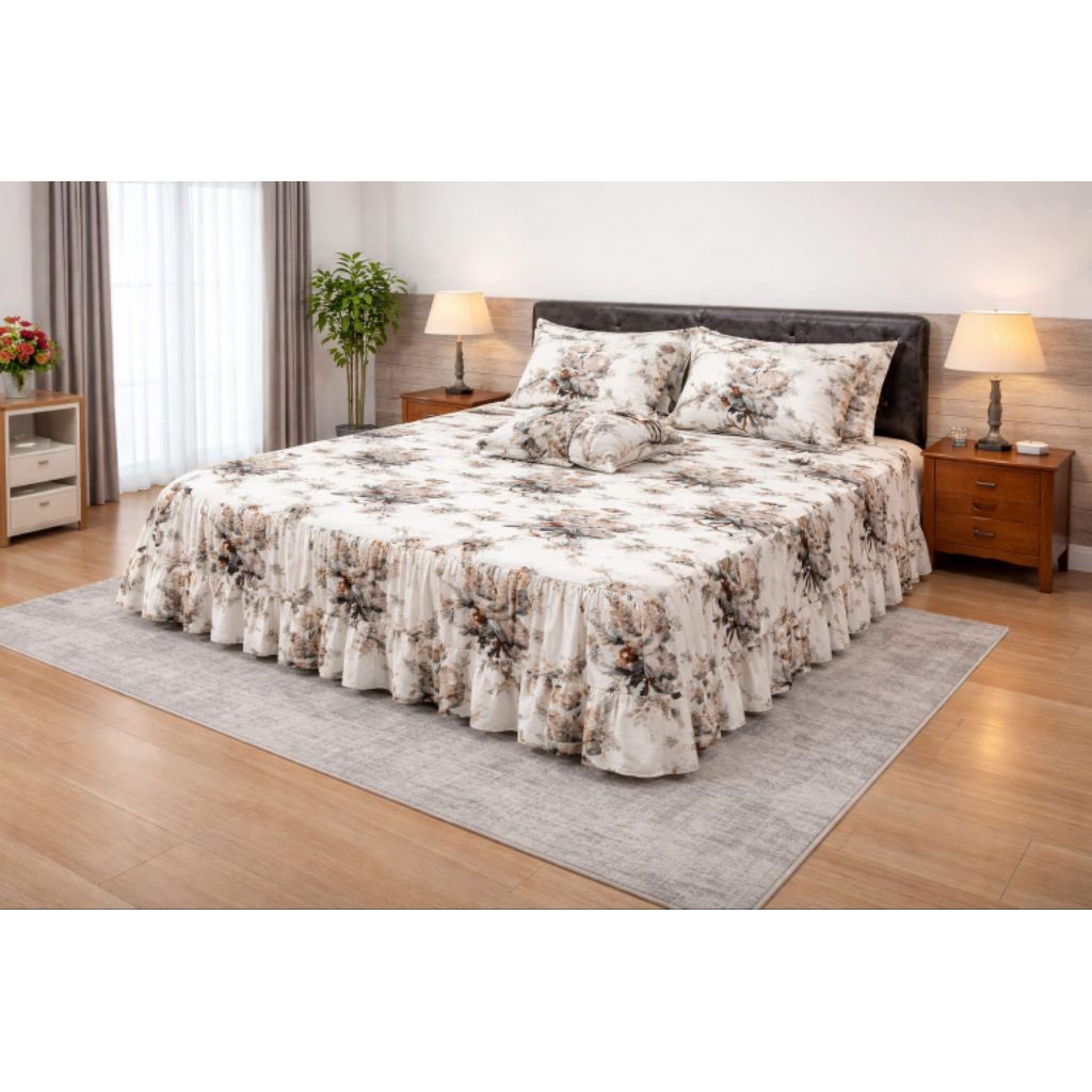 Sprei rumbai Elegant 160 × 200 home made berkwalitas sarung bantal & sarung guling