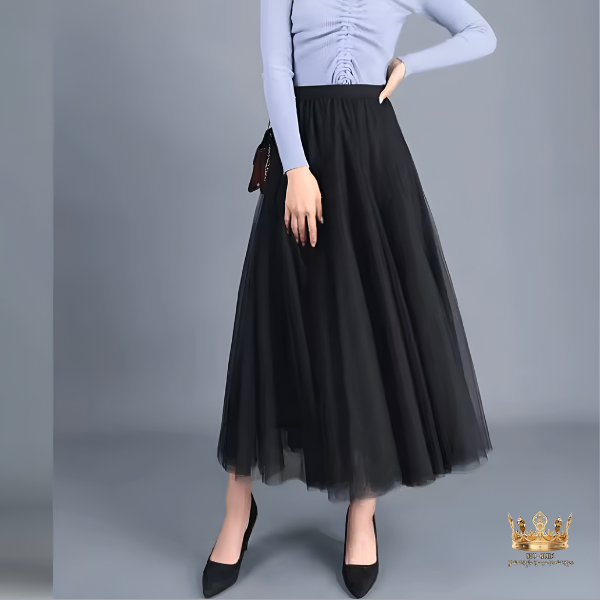 Rok Tutu Long Skirt Premium Rok Jaring terbaru Polos Putih