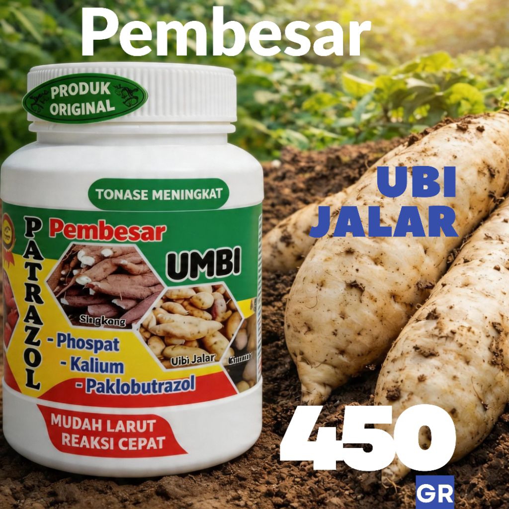 Pupuk Pembesar Ubi Jalar Patrazol 450 gr