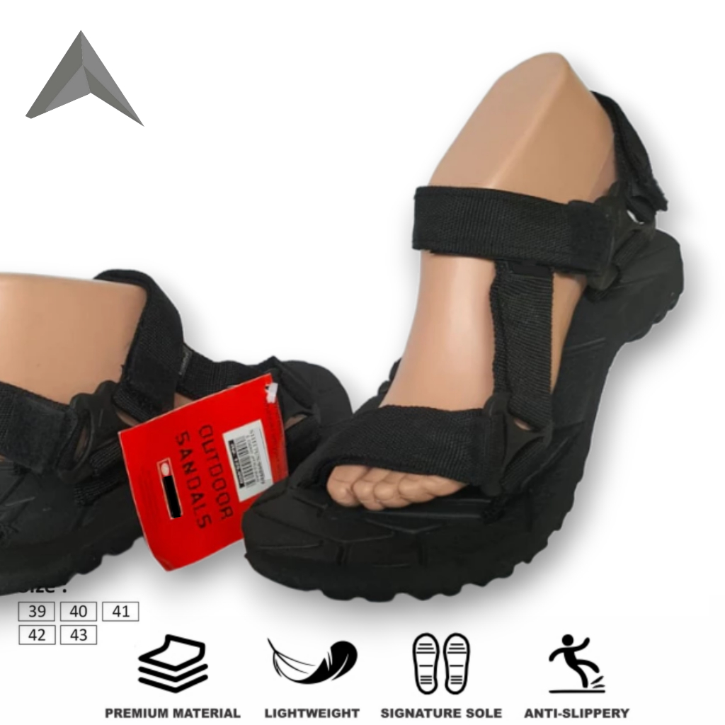 ORIGINAL - Sandal Gunung Eiger1198 Hitam Pria Wanita Outdoor