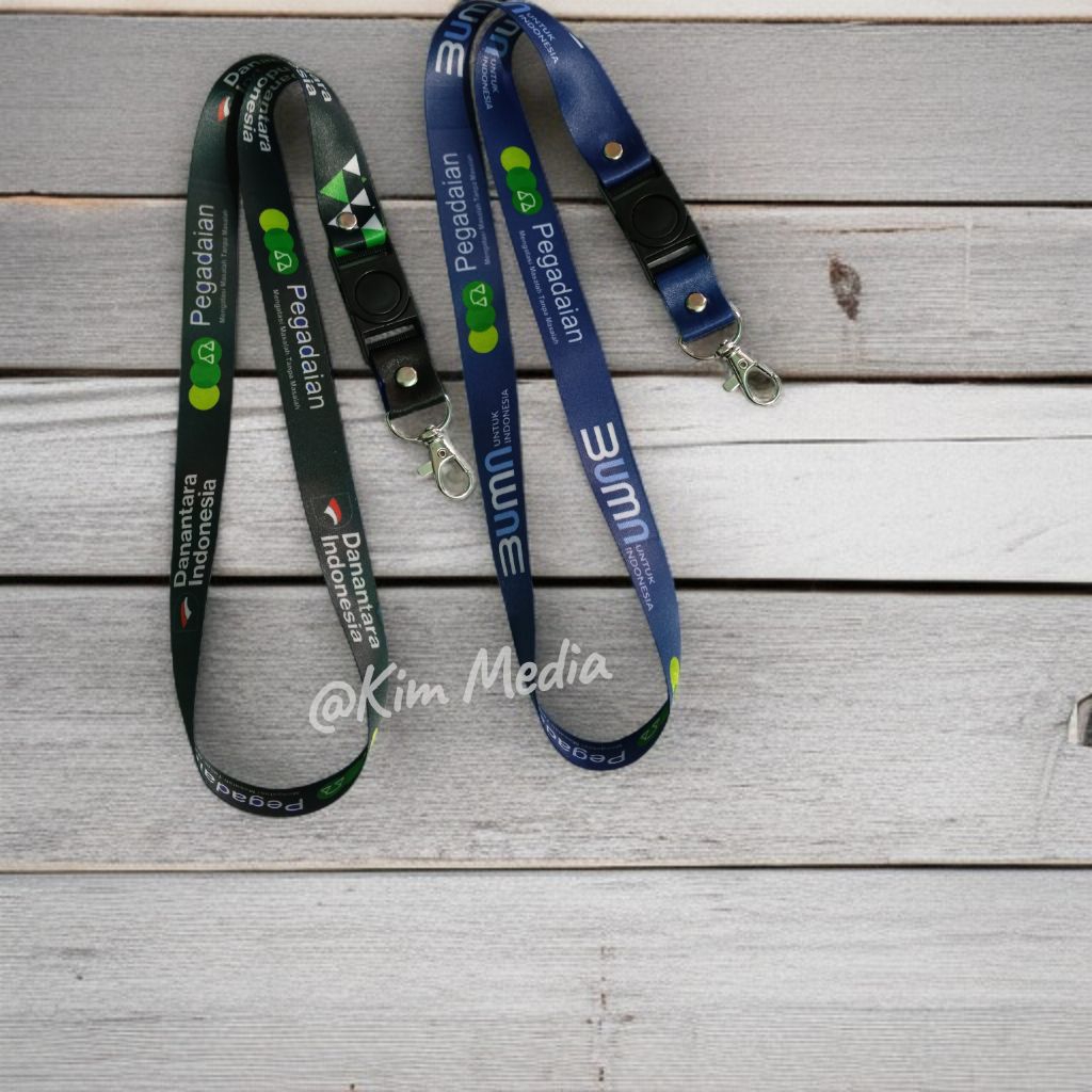 LANYARD PEGADAIAN DANANTARA INDONESIA WARNA HITAM/ BIRU PEGADAIAN TALI ID CARD HARGA TERMURAH