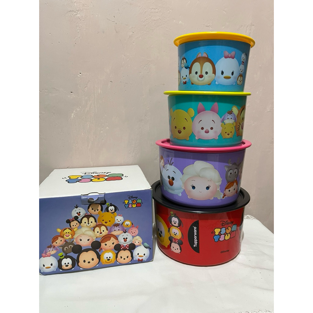 toples Disney tsum tsum canister Tupperware