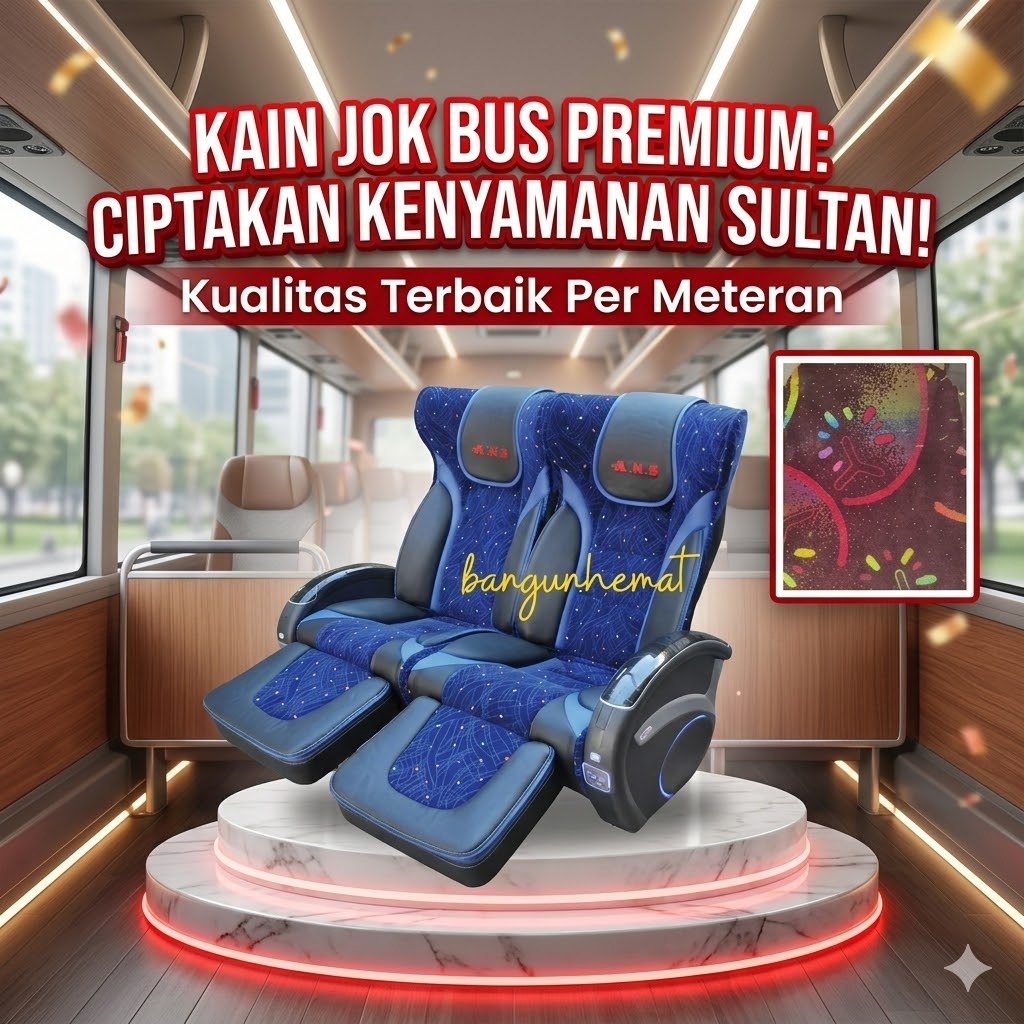 Kain Jok Regan – Bahan Jok Kursi Bus Pariwisata Tebal Bermotif Premium
