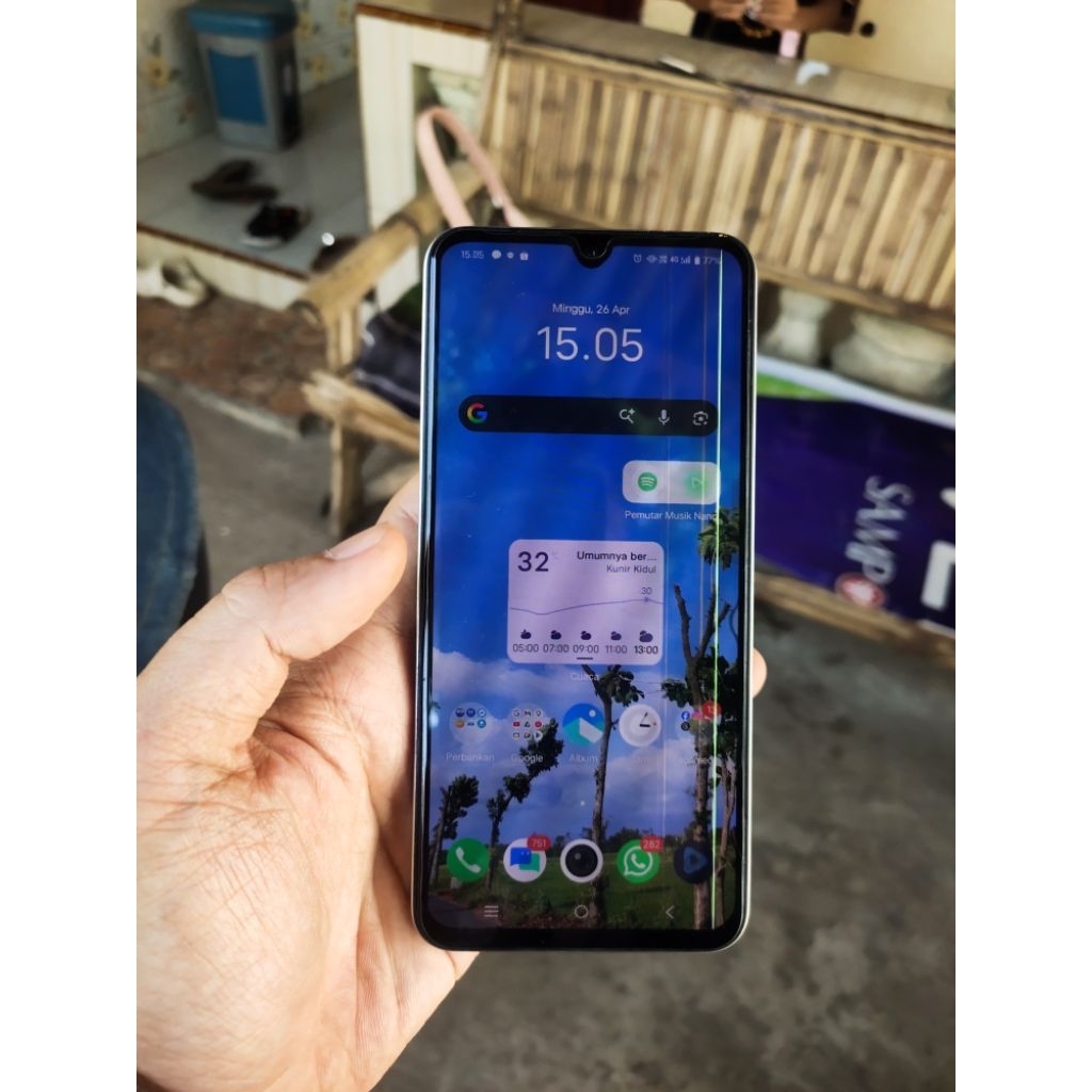 LCD ORI COPOTAN V25E MINUS GARIS SIDIK JARI AMAN SEMUA