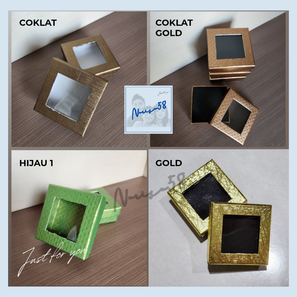 Kotak Box Hardbox "Jendela Mika" + Busa | 8x8x3 cm | Box Souvenir Model Frame | Kotak Kado | Giftbox