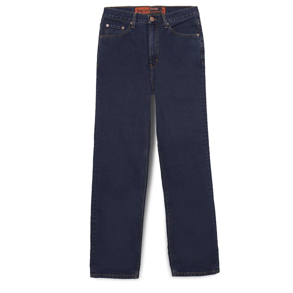 Celana Panjang LEA Jeans 606 - Basic Series Orange Label Regular Fit Blue Black Indigo 14,5 oz 60601