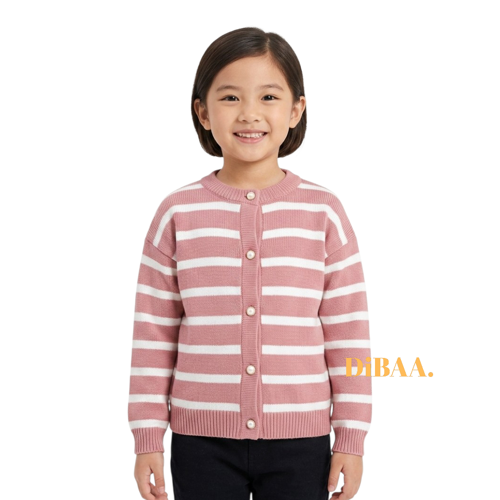 Clarisa Cardigan Rajut Anak - Sweater Rajut Anak 2 - 12 Tahun Tebal - Cardigan Anak By Dibaa id