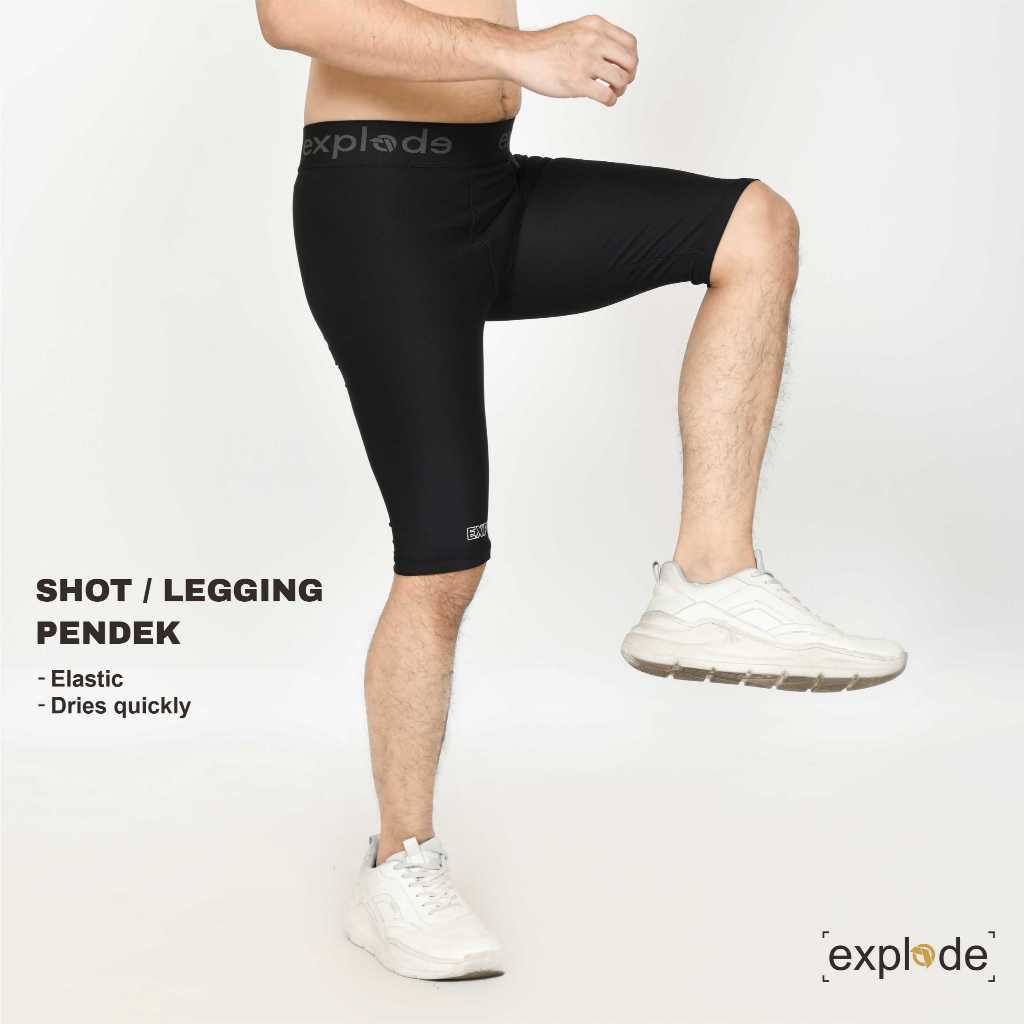 EXPLODE - Shot Pria Celana Olahraga Pendek Legging Ketat Pendek