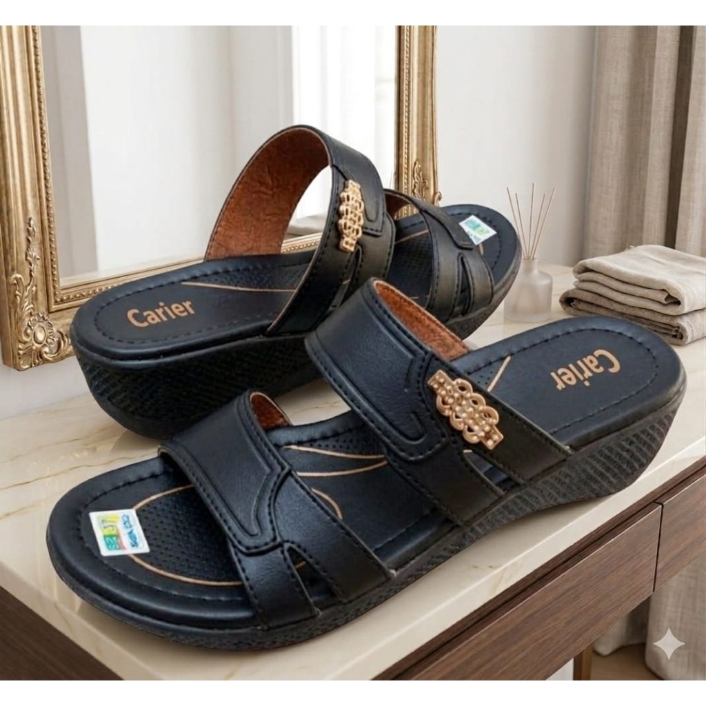 sandal selop karet carier mewah sandal ibu ibu kondangan