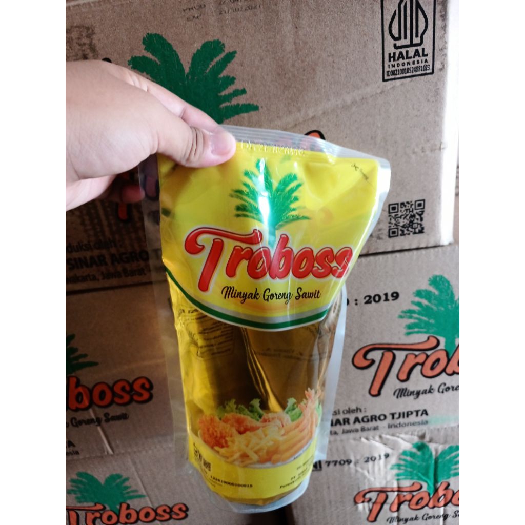 Minyak Goreng Troboss 1 Liter - 1 Dus Isi 12 Pcs