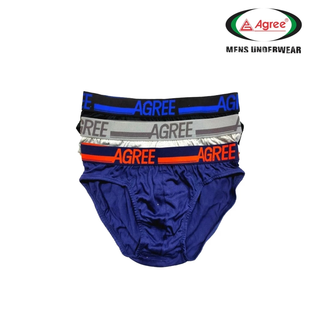 [ 3pcs ] CD Agree Sport 2325 | Agree Celana Dalam Pria Dewasa | Cd Pria Karet Boxer | Cd Agree Polos