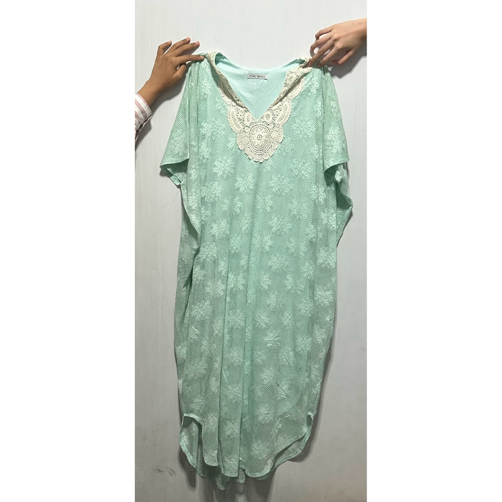 [PRELOVED] KAFTAN CHIC SIMPLE MINT