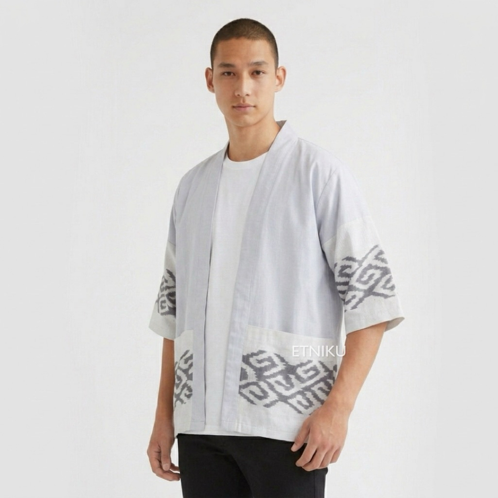 Outerwear Kimono Tenun Cardigan Etnik 2514