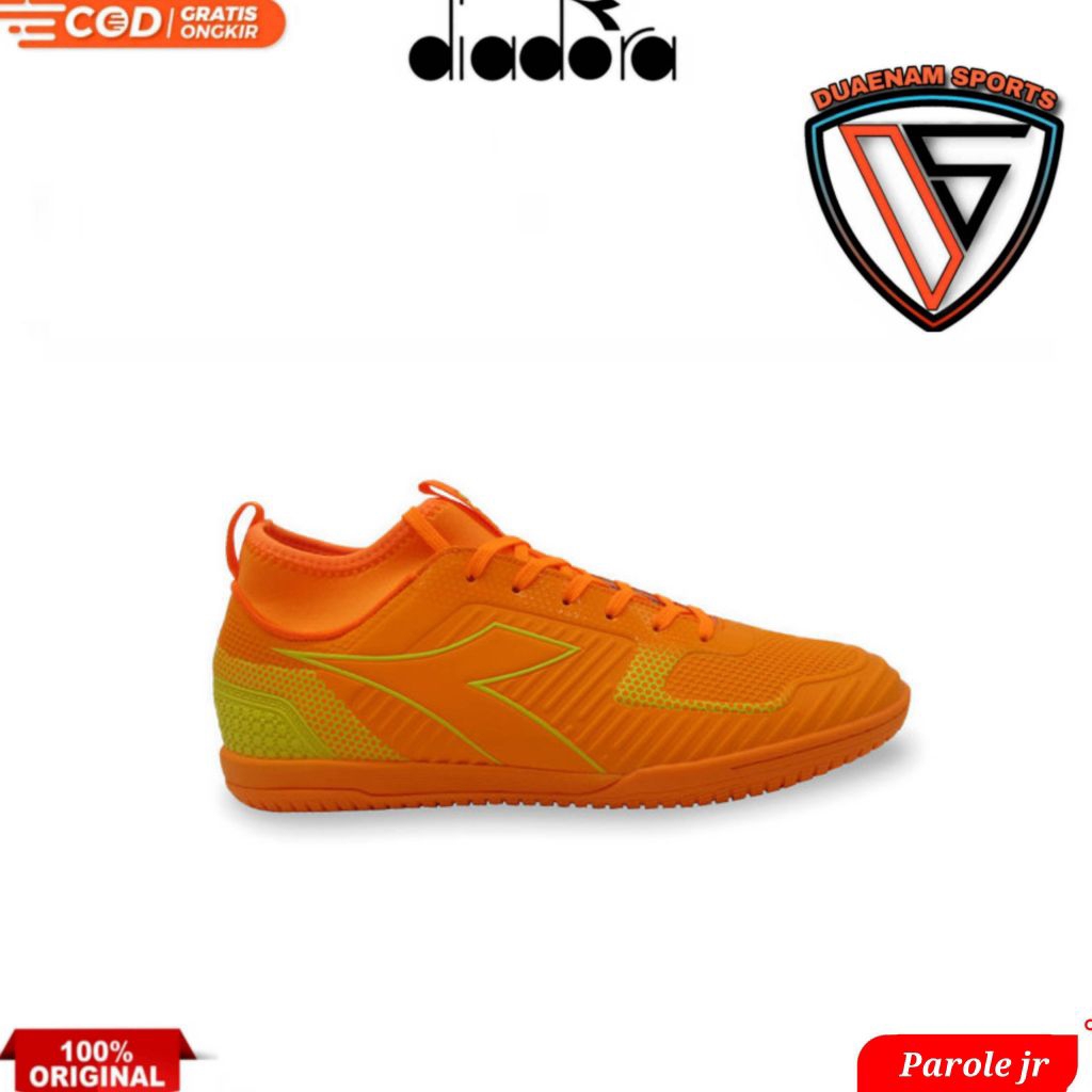 SALE DIADORA PAROLE FUTSAL/SOCCER/MINI SOCCER MEN'S RUNNING SHOES-ORANGE
