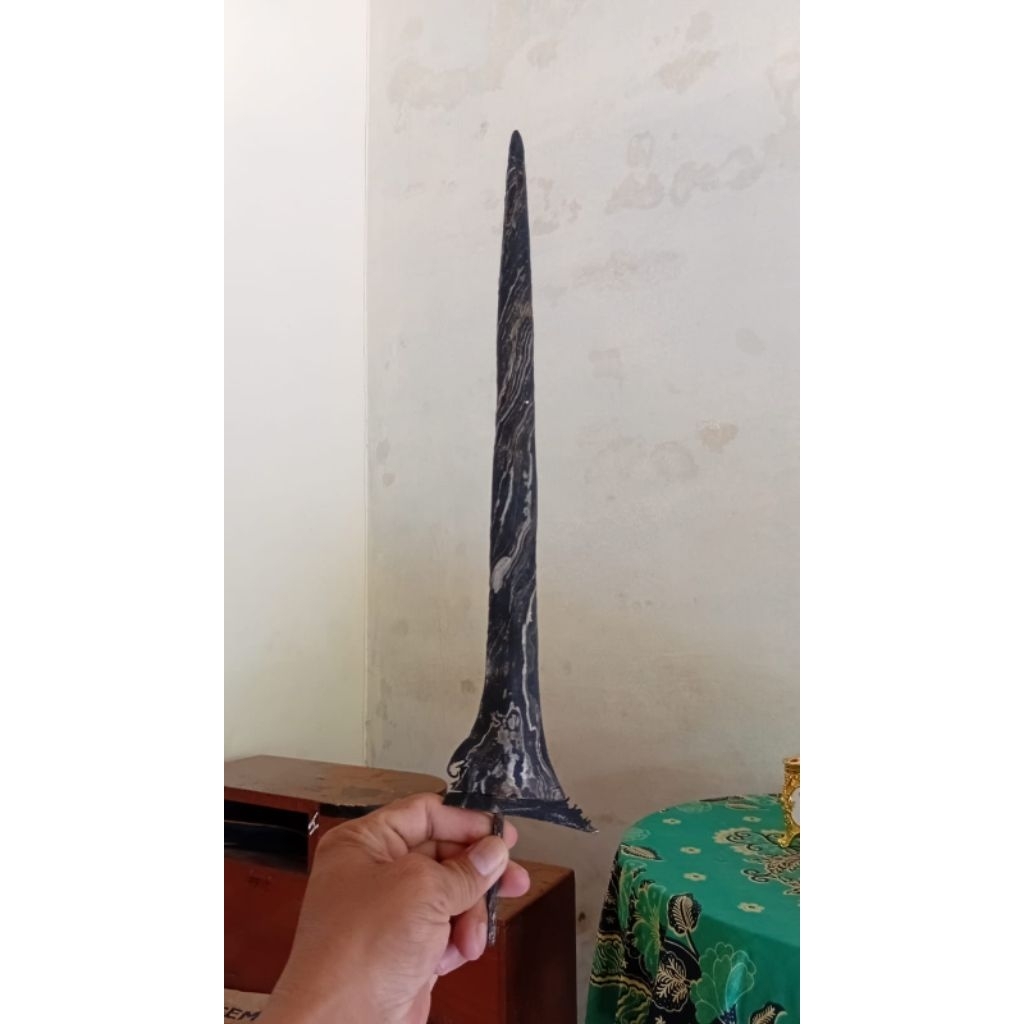 Bilah Keris Lurus Sempaner Pamor Buntel Mayit