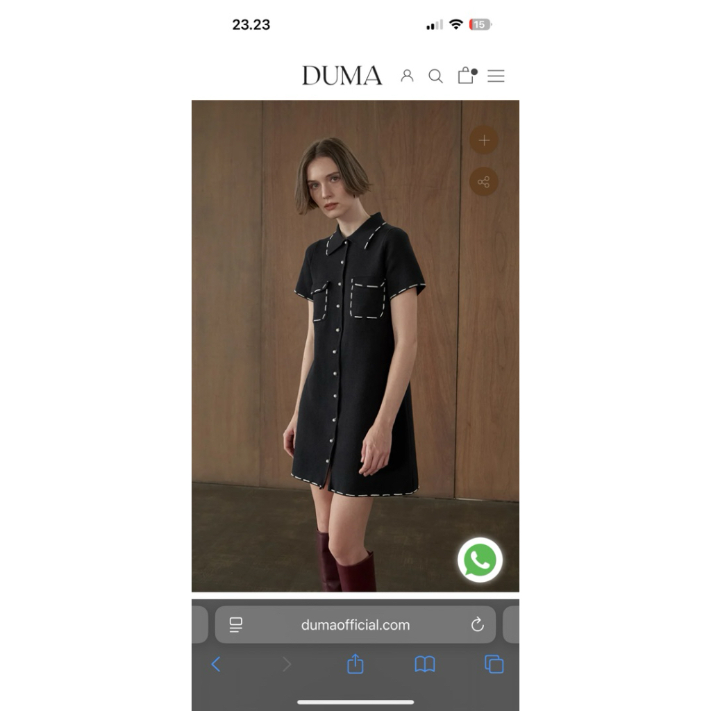 DUMA chantal dress size 1 BLACK