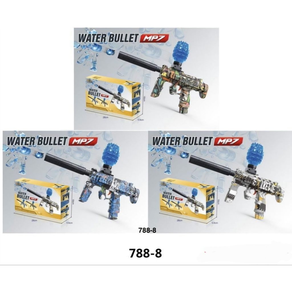Mainan Anak Pistol Gel Blaster / Tembakan Jelly Water Mp7