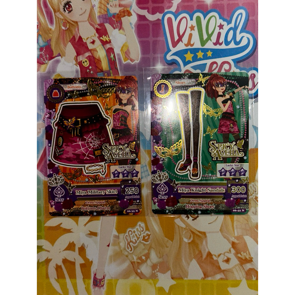 (Masquerade) Kartu Aikatsu Official Miya Spicy Ageha Military Skirt-Knight Sandals