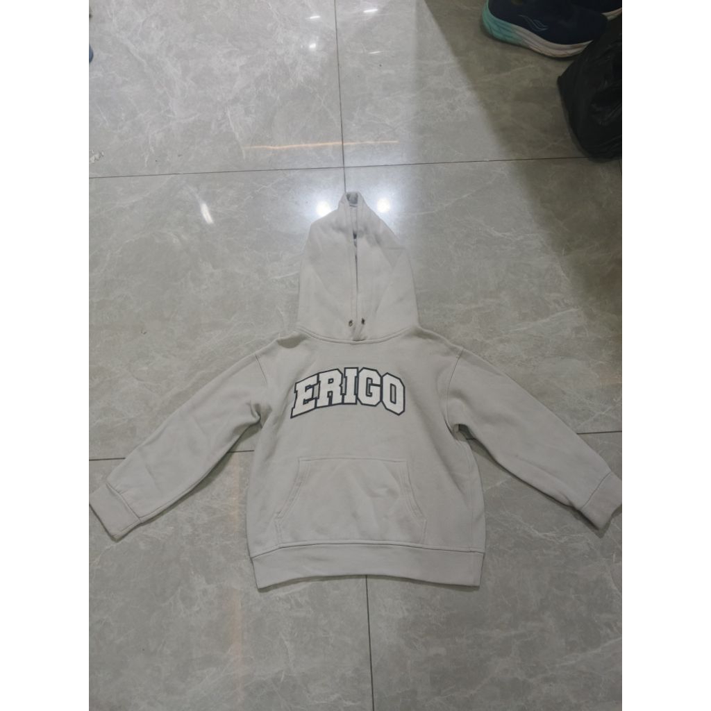 Hoodie Anak Bekas ERIGO Putih | Sweater Anak Lengan Panjang Ada Hoodie | Hangat & Stylish