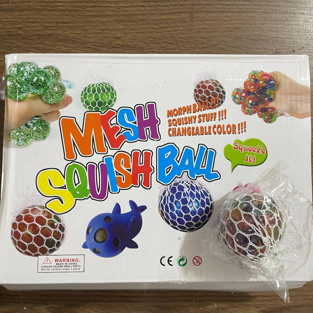 1 Pcs Mainan Slime  Squish Mini Bola Ball Squishy Mini Bola Mainan Lucu Mainan Remas bola Jaring
