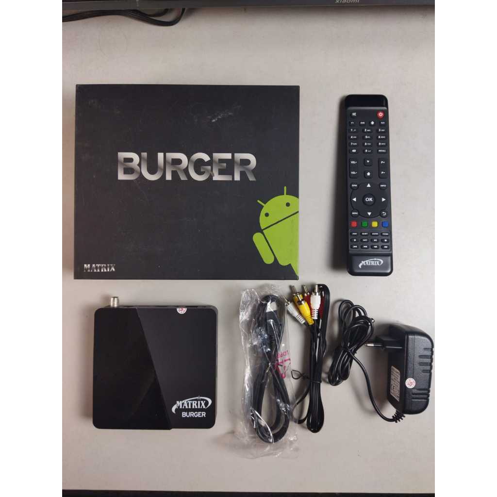 Android Box Receiver Parabola DVBS2 Matrix Burger S2 Smart TV Digital 4K UHD Wireless Media Player