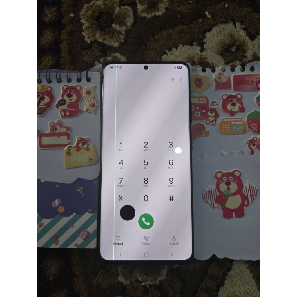 lcd amoled ori copotan s21 ultra garis 1 dan tompel