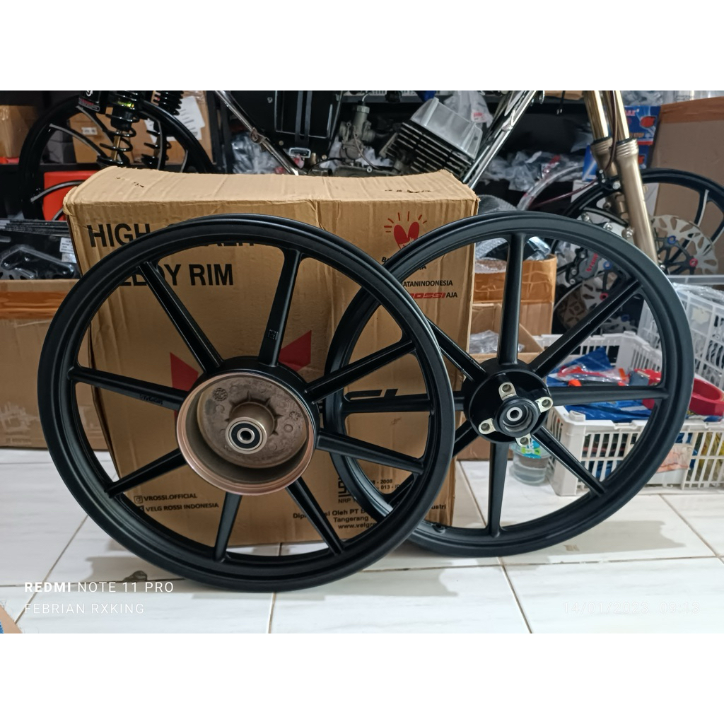 VELG ROSSI PALANG 8 JUPITER Z SUPRA LAMA HITAM