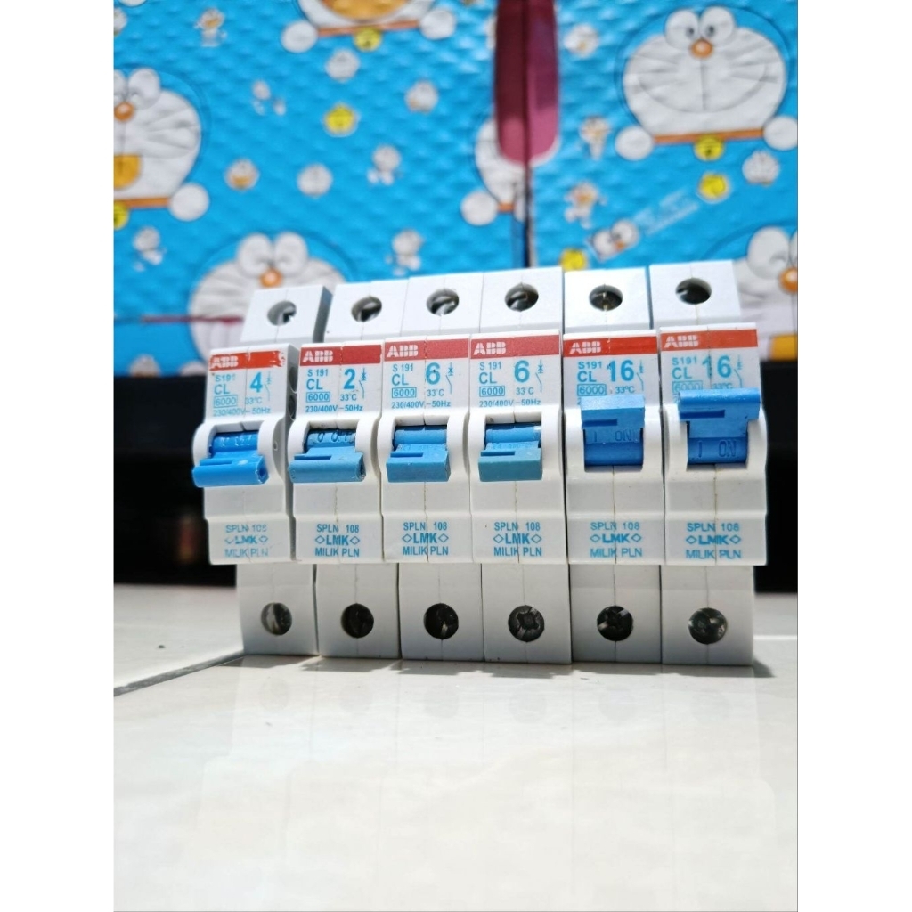MCB ABB PLN S191 KERAMIK ORIGINAL BEKAS COPOTAN PANEL