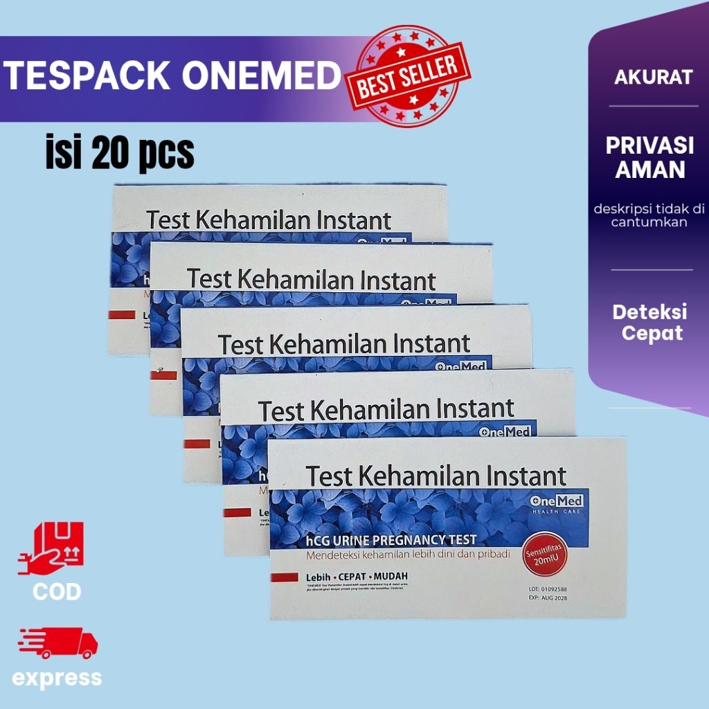 TESPACK ISI 20 PCS / TESPACK AKURAT CEPAT /ALAT TES KEHAMILAN INSTAN / TESPEK / TESPACK MURAH SURABA