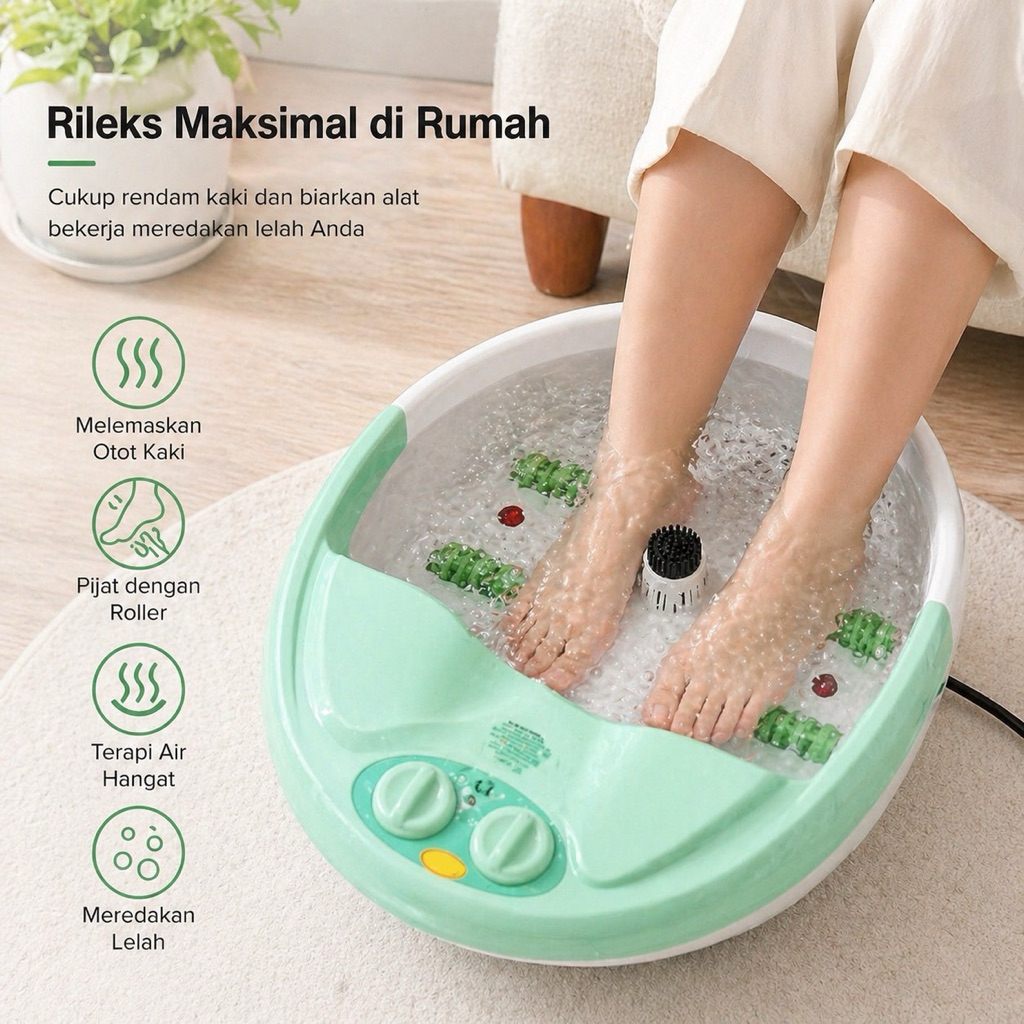 Alat Rendam Kaki Elektrik / Foot Spa Massager / Baskom Rendam Kaki Kesehatan