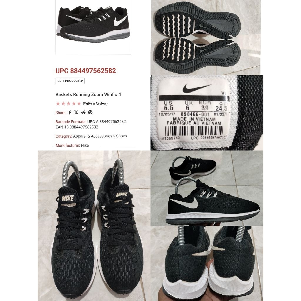 Sepatu Preloved Second Original Nike Running Size 39