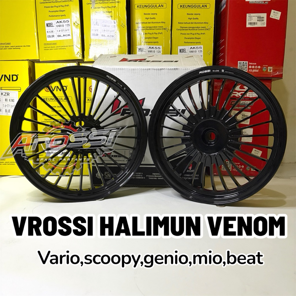 velg VROSSI HALIMUN VENOM ring 14 vario 125/150 beat fi scoopy mio genio uk 185/215 velg rcl