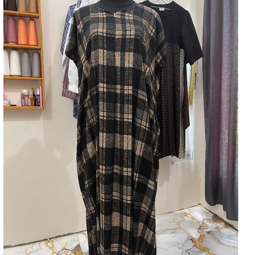Jasa Jahit Daster Lengan pendek panjangnya dibawah lutut Bahan Rayon Premium