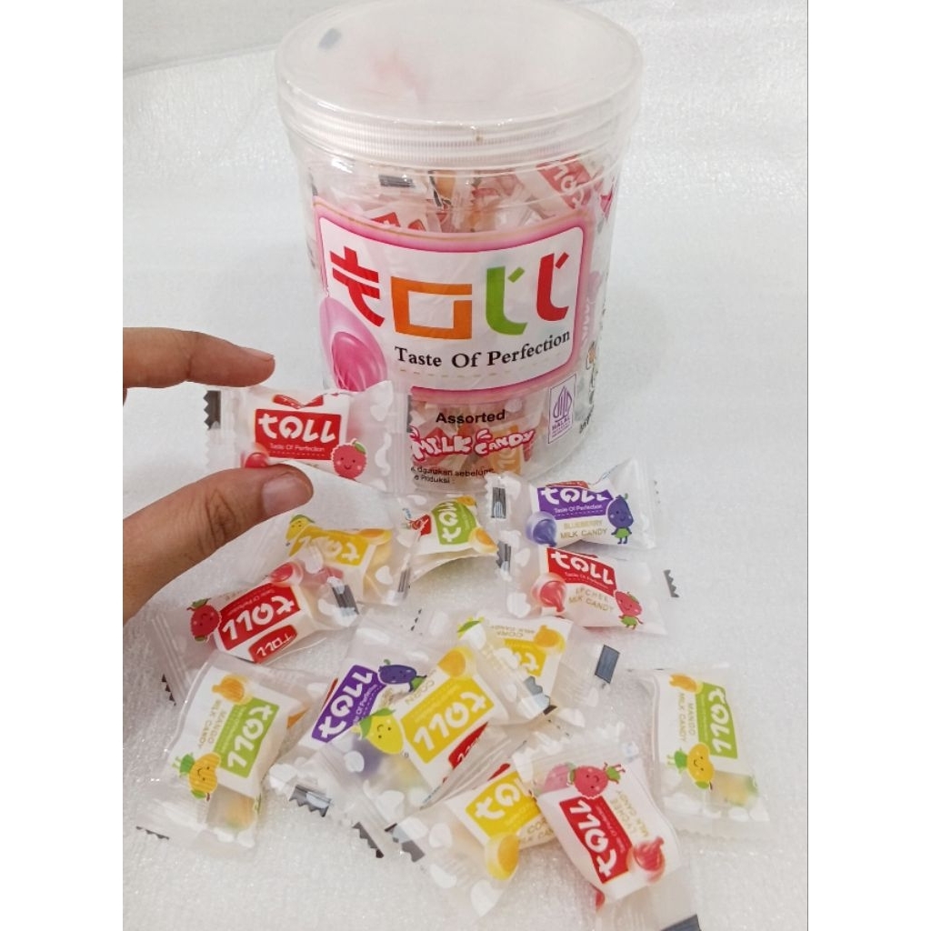 Exp DES 2027 - (Toples 160g) Permen Susu Toll Milk Candy Assorted (Aneka Rasa)