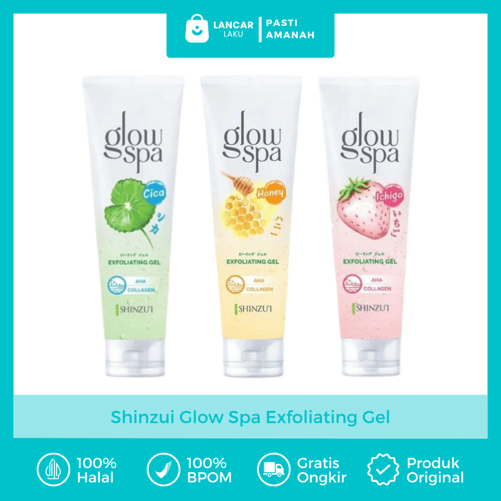 Glow Spa Shinzui Peeling Gel Wajah Penghilang Perontok Daki Dan Kulit Mati Eksfoliasi Badan Seluruh 