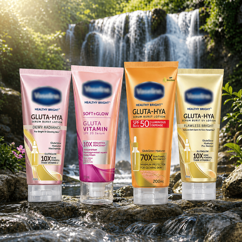 Vaseline Perfect 10 Pro Age Repair Body Lotion - Serum Flawless Bright - Dewy Radiance -  Hijab Radi