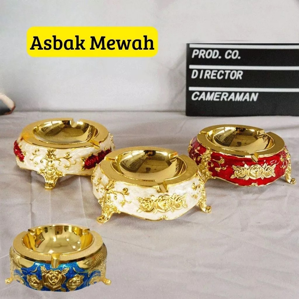 HSM Asbak Rokok Mewah/Asbak Rokok Gold