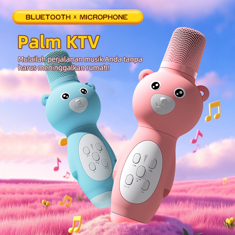 Mikrofon anak-anak, speaker karaoke, Bluetooth portabel