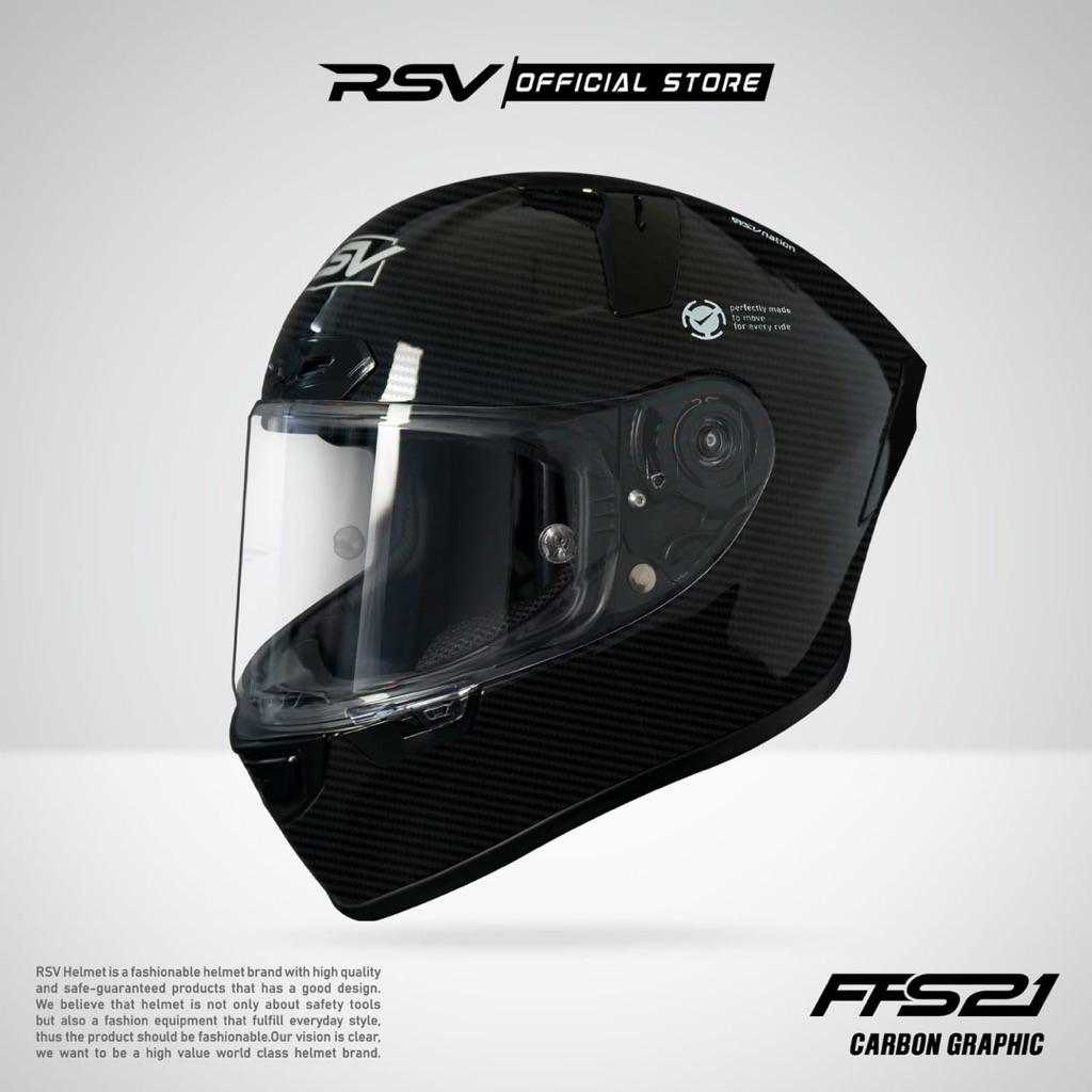 Helm Full Face RSV FFS21 Carbon