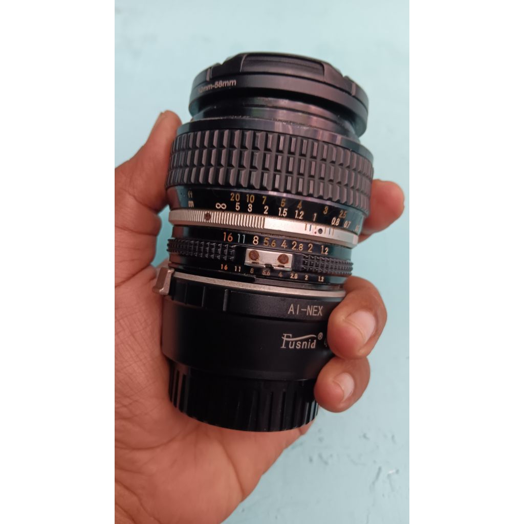 Lensa Nikon Nikkor 50mm f1.2 Ais Fullframe Manual Fokus Cocok Utk Kamera Sony Mirorless