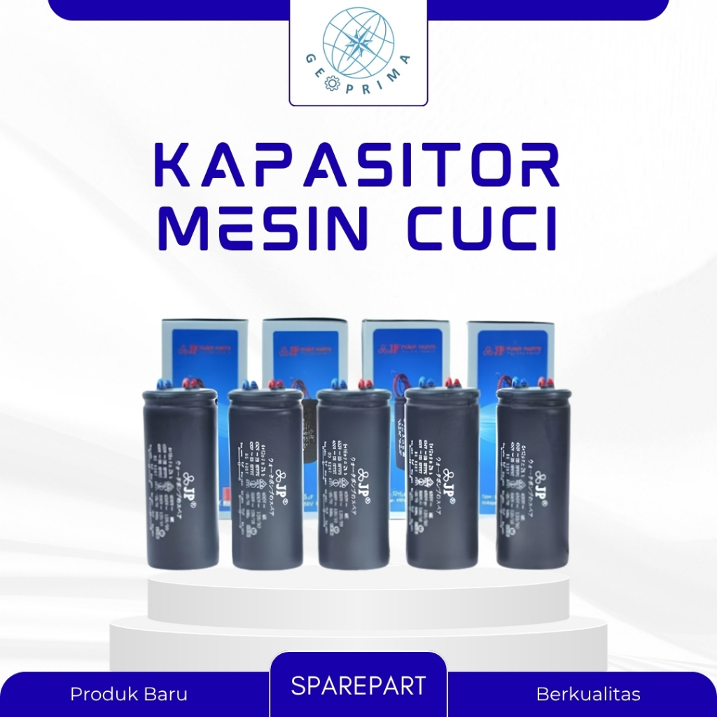 Kapasitor Mesin Cuci 10+5UF/10+6UF/11+3UF/11+5UF/12+5UF/12+6UF