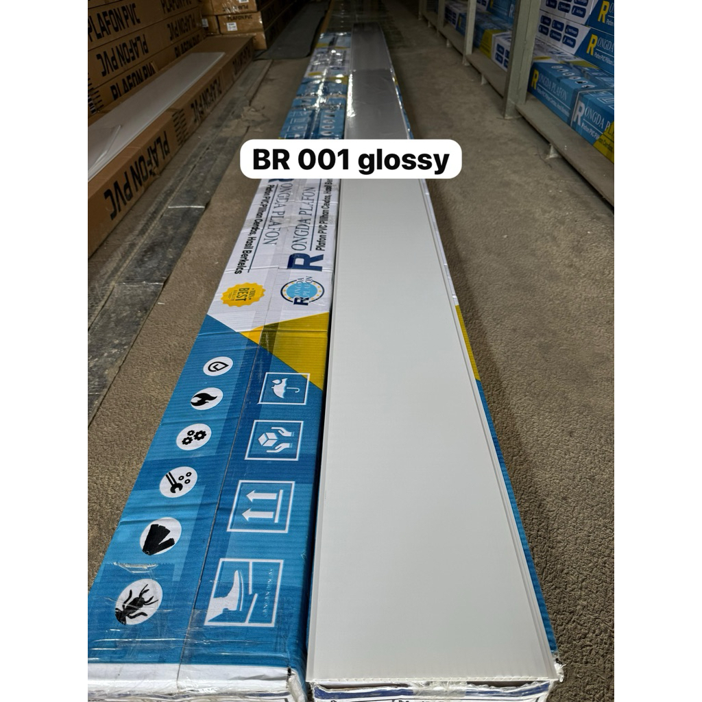 Plafon Pvc Putih Polos Glossy Rongdafon (BR 001 Glossy)