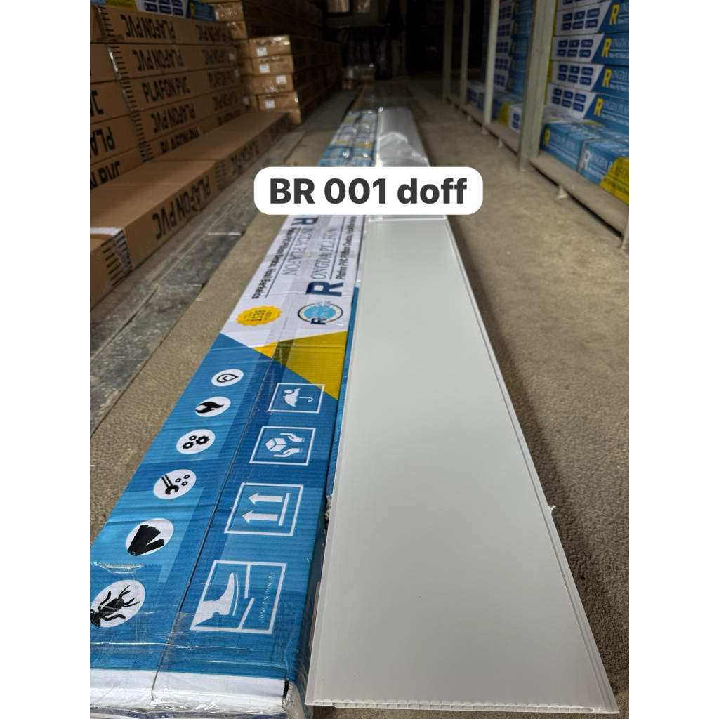 Plafon Pvc Putih Polos Doff Rongdafon (BR 001 Doff)