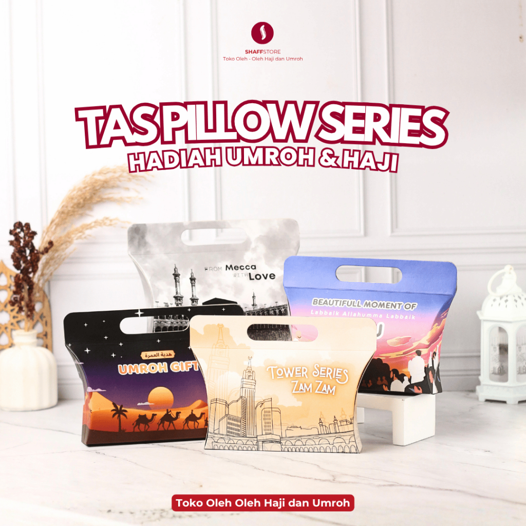 SHAFFSTORE - Tas PILLOW Kemasan Oleh Oleh Umroh & Haji Ekslusif Kemasan Ekonomis