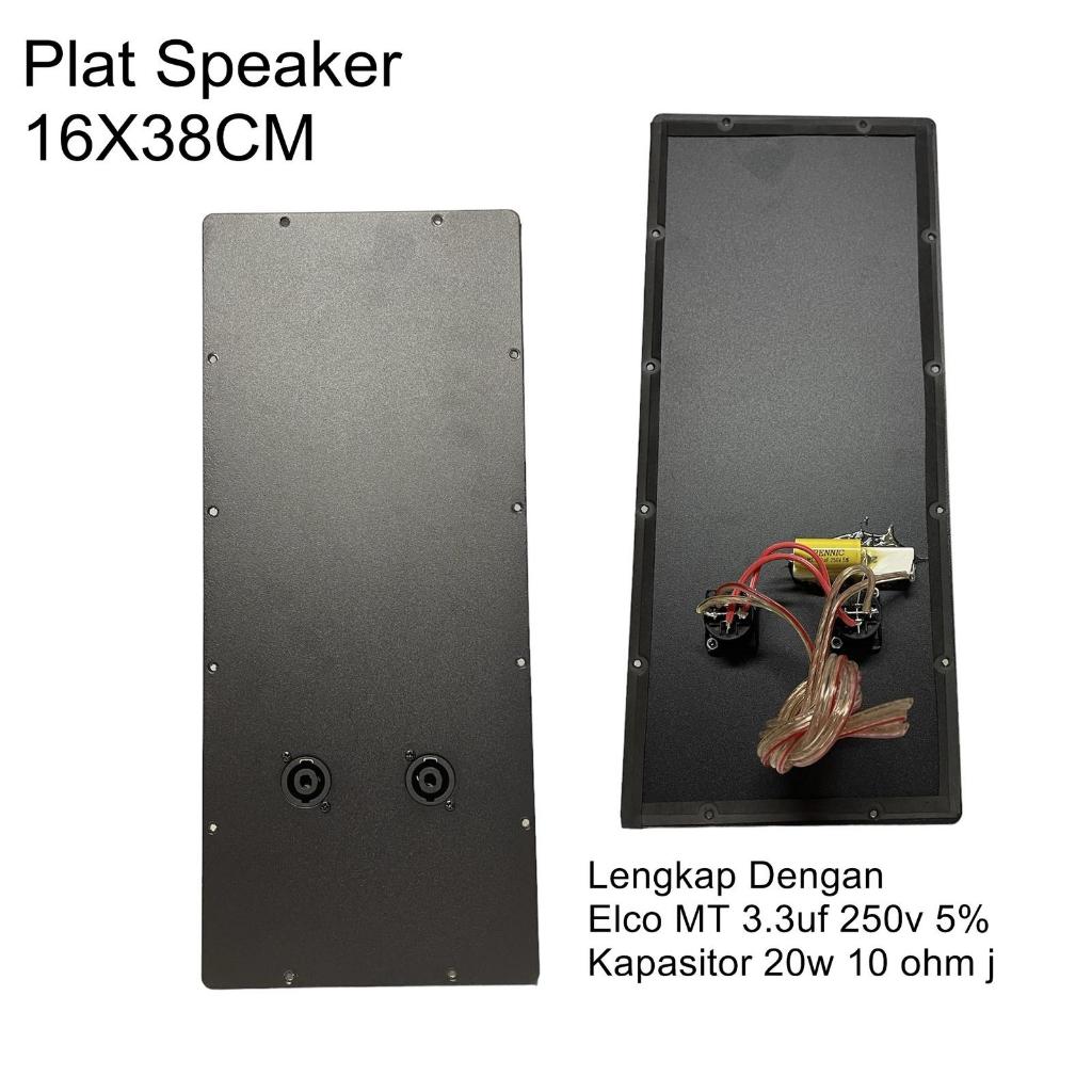 PLAT BESI BOX SPEAKER 16X38CM FREE TERMINAL SPICON