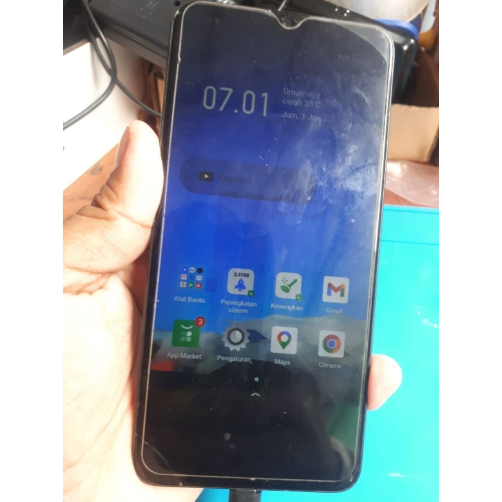 lcd oppo a12 minus