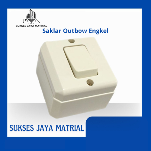 Saklar Outbow Engkel / Saklar Single Outbow Broco - Cream / Saklar OB Broco
